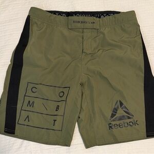 Reebok Olive and Black Athletic Shorts